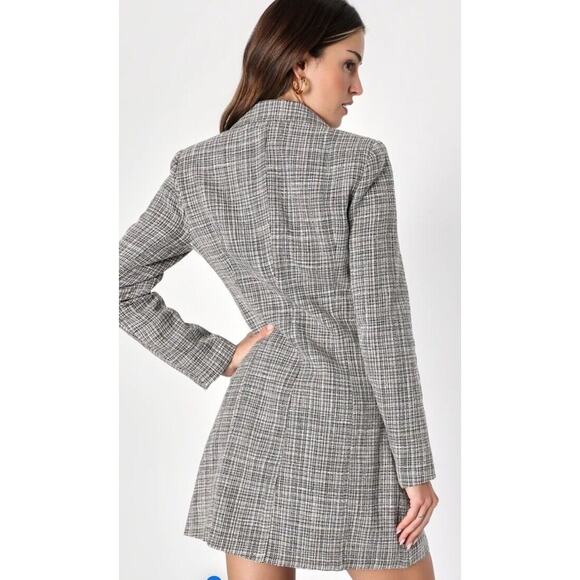 Lulus Wool Blend Double Breasted Mid Length Coat Womens Size Medium Black NWT - Picture 2 of 11